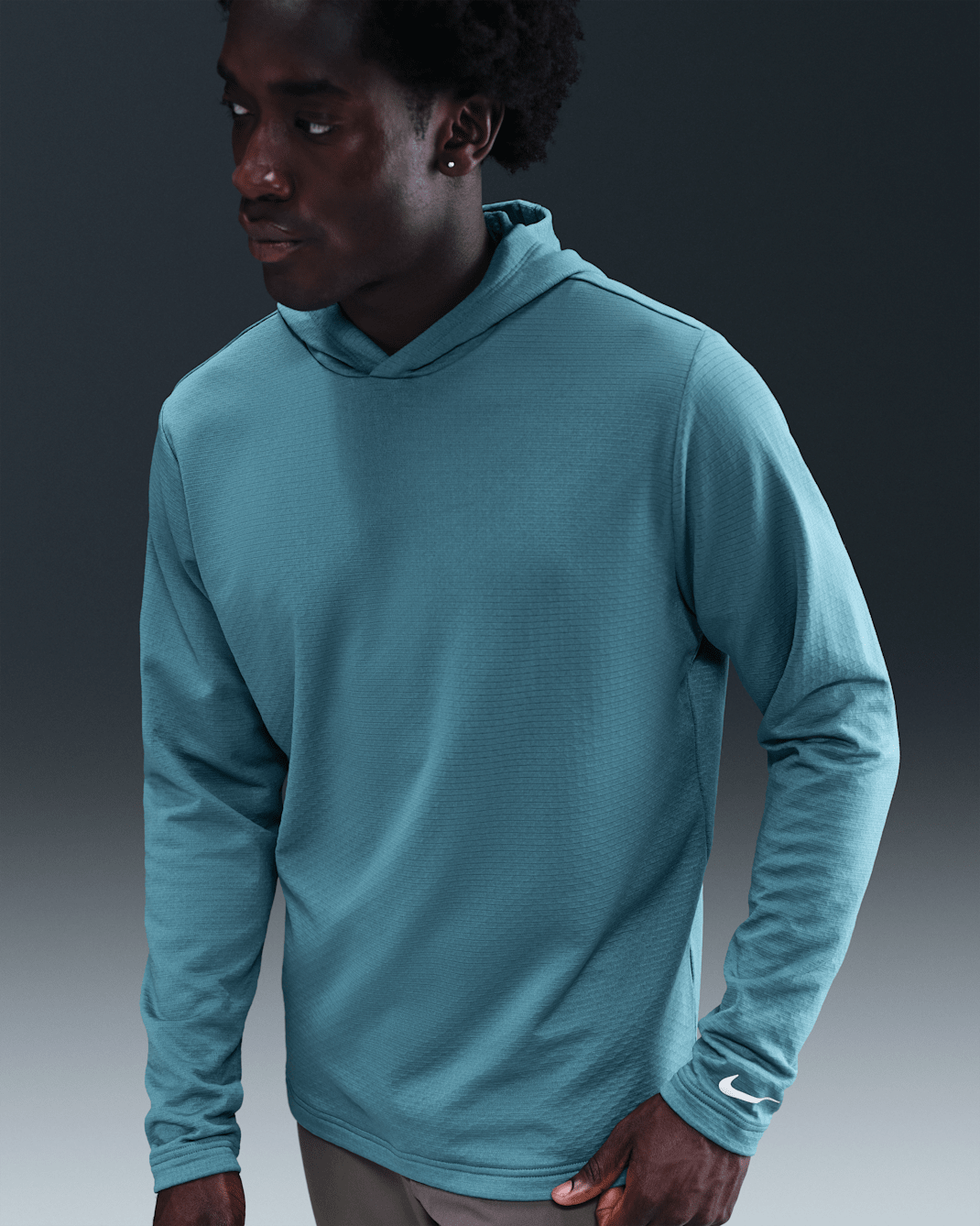 Nike Tour Men's Dri-FIT Golf Hoodie - Smoky Blue/Pale Ivory