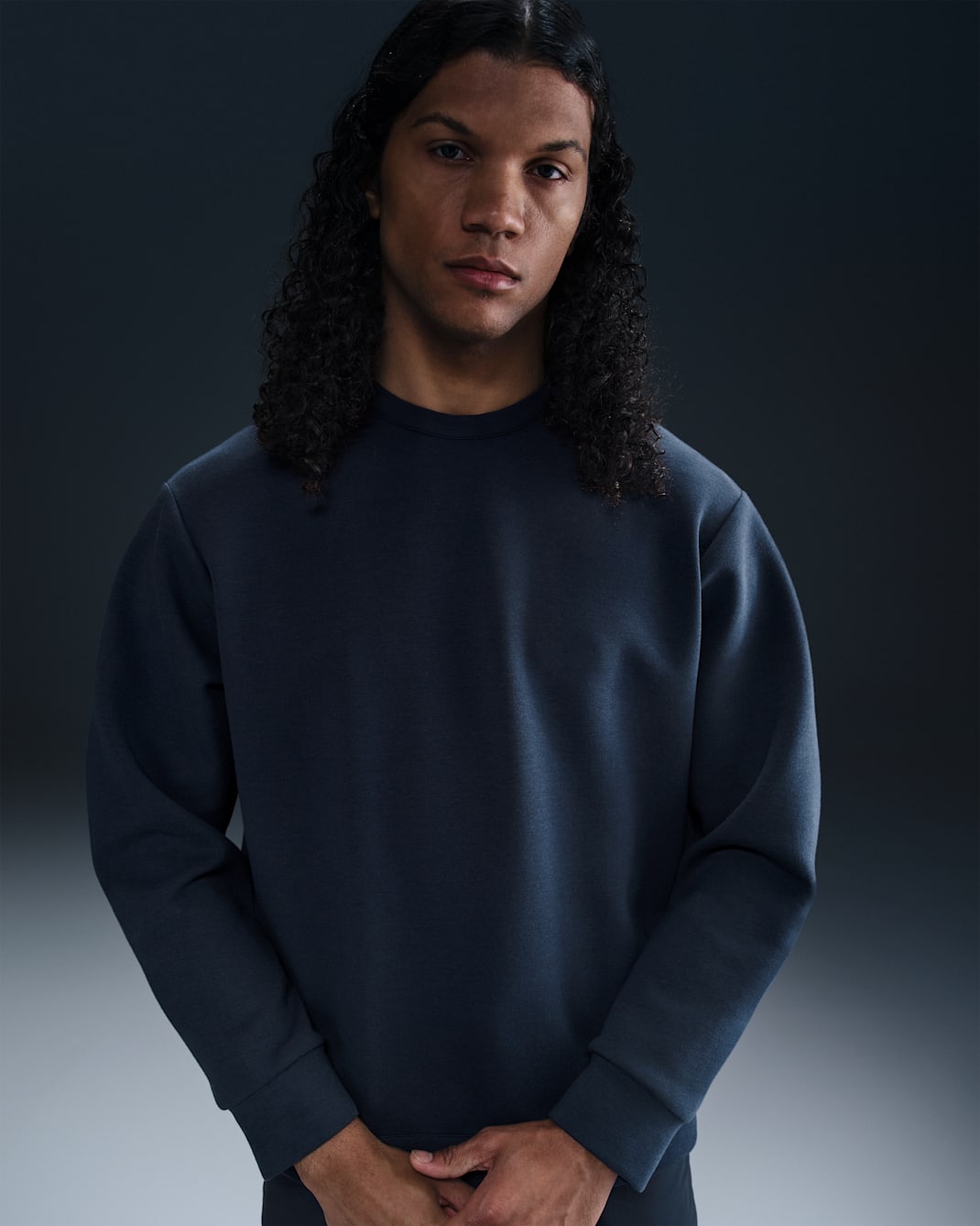 Nike 24.7 ImpossiblySoft Men's Dri-FIT Crew - Obsidian/Dark Obsidian