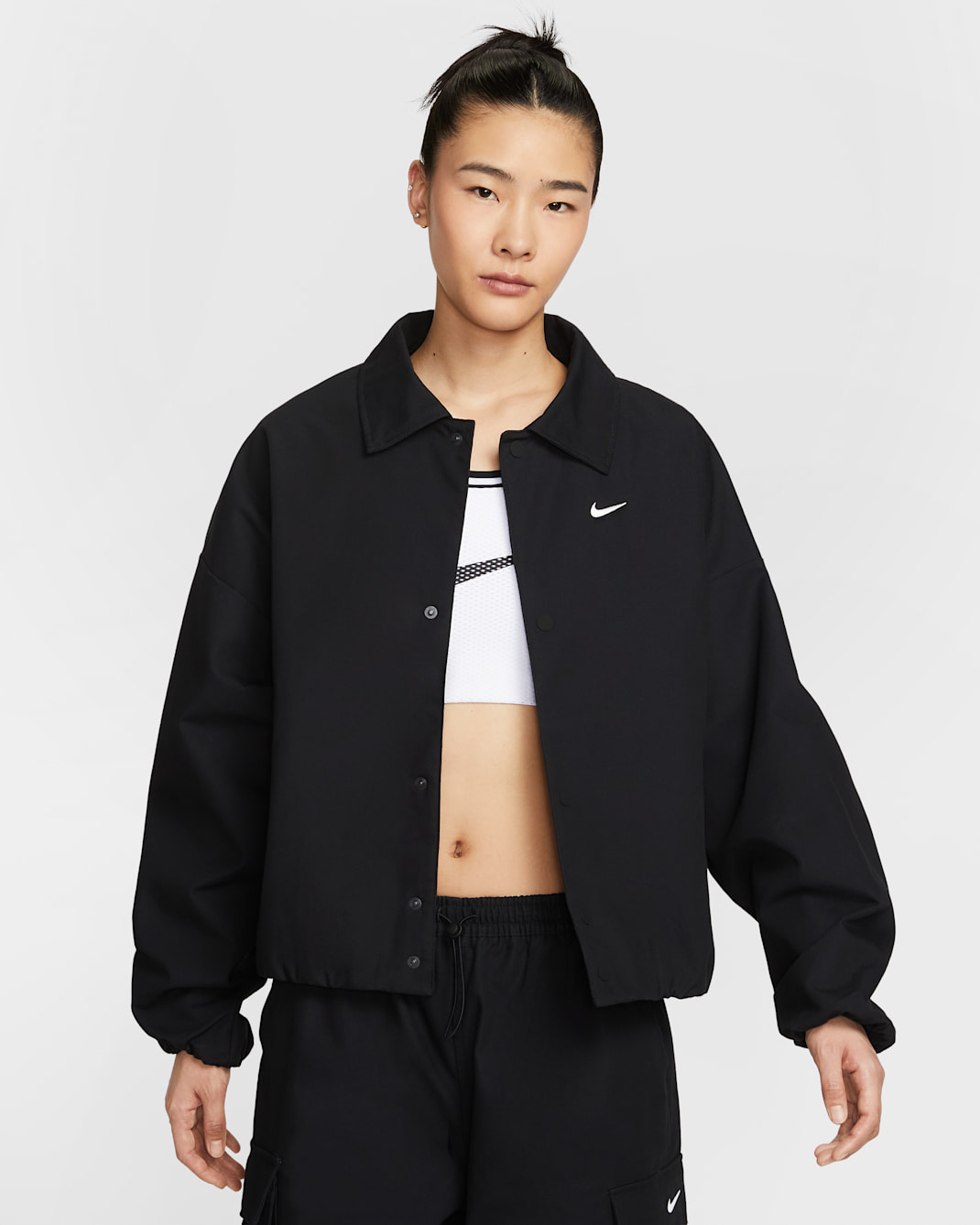 Nike Sportswear Women's Oversized Woven Jacket - Black/Black/Sail