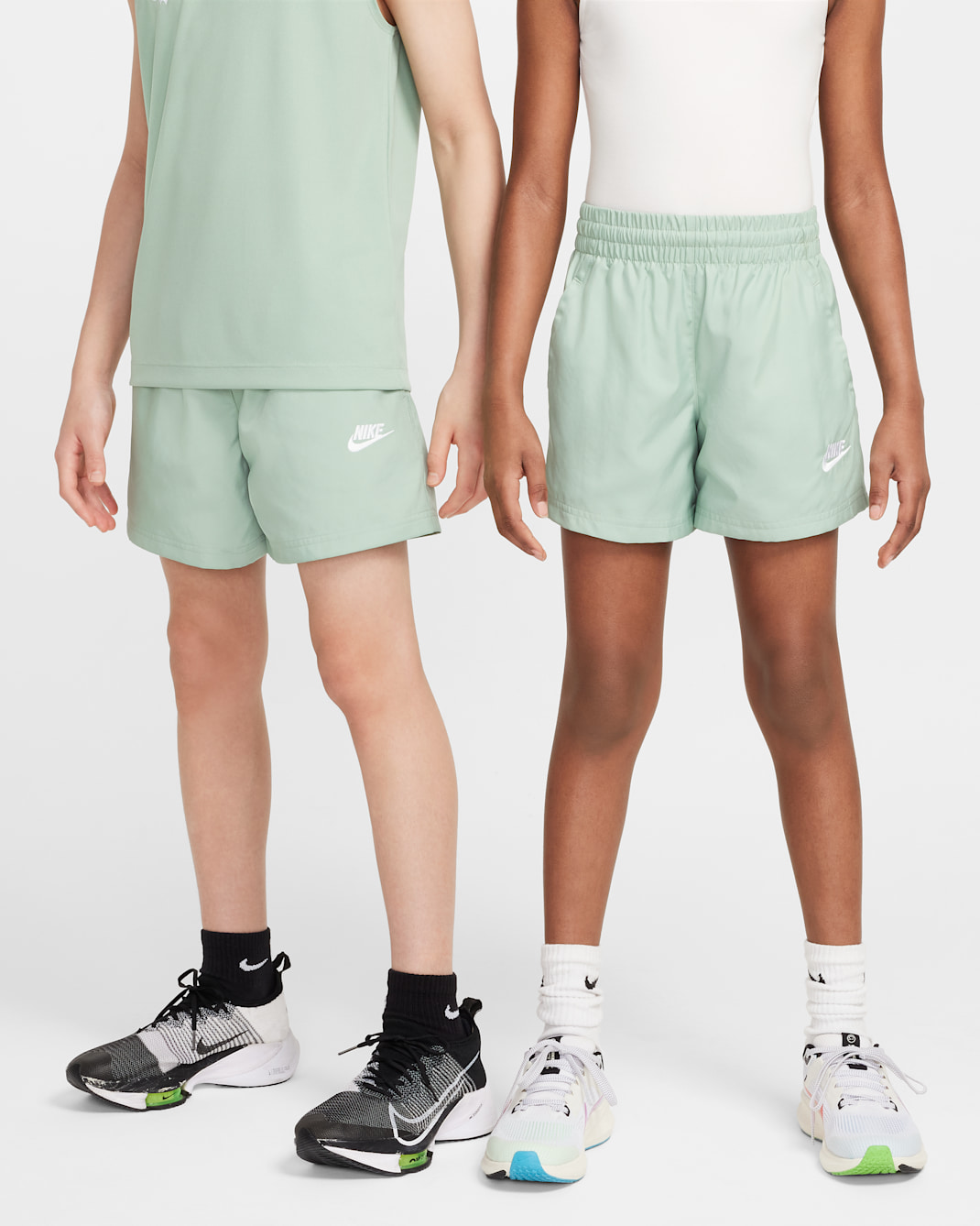 Nike Sportswear Club Big Kids' 4.5" Woven Shorts - Steam/White