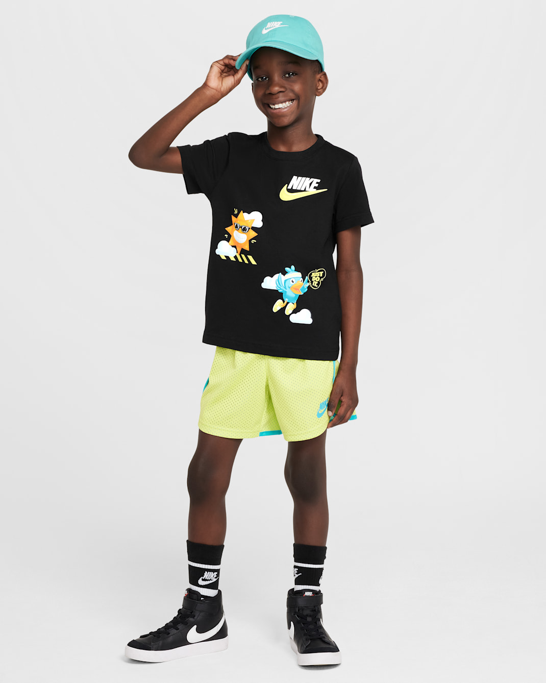 Conjunto de 2 piezas con shorts para preescolar Nike Dri-FIT - Luz de calcio