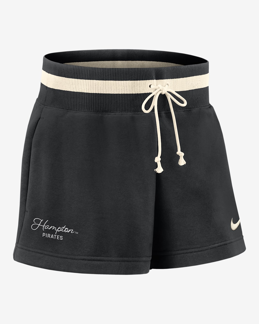 Nike Phoenix Fleece College (Hampton University) Women's Mid-Rise 4" Shorts - Black