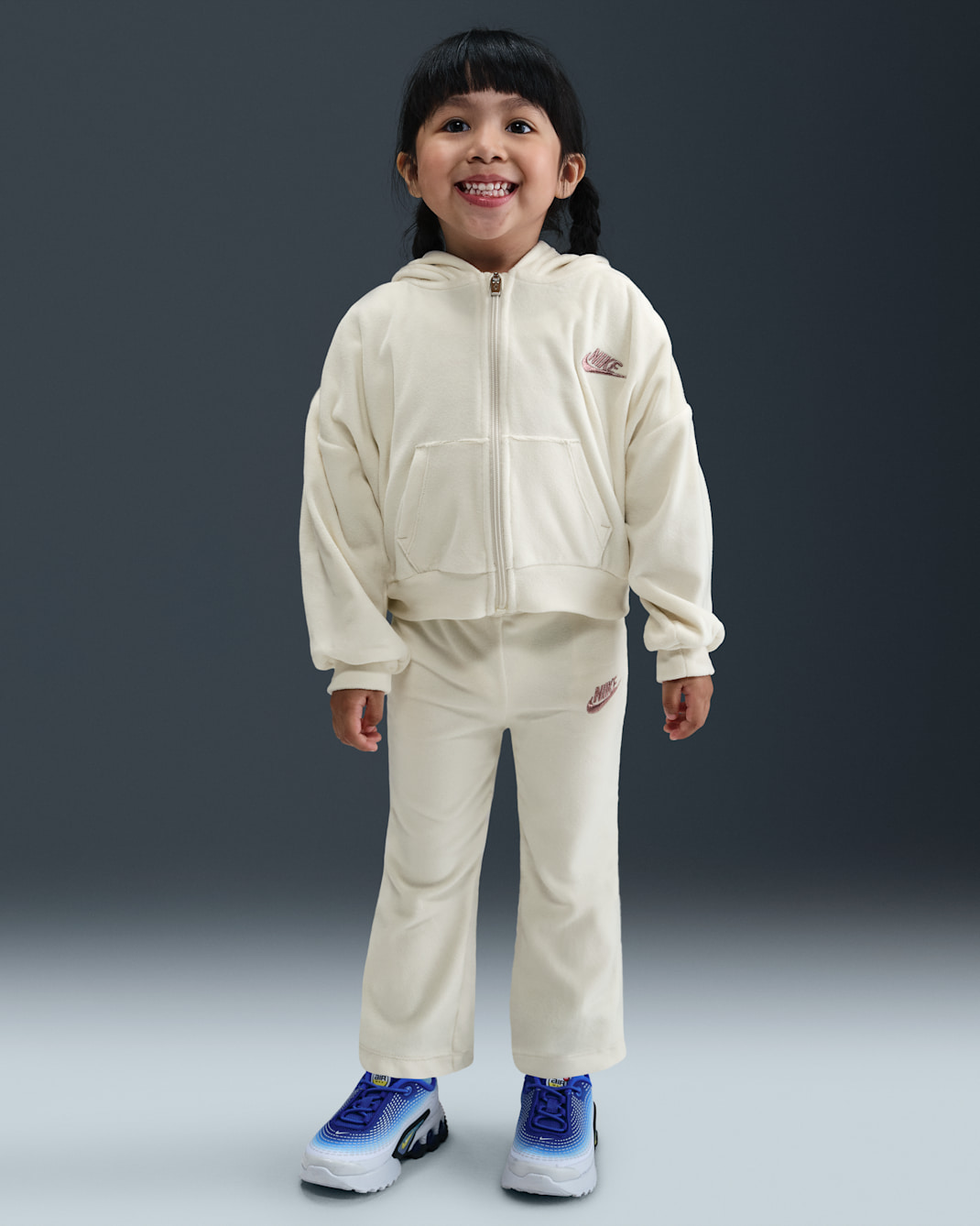 Nike Toddler 2-Piece Velour Flared Leggings Set - Soft Pearl