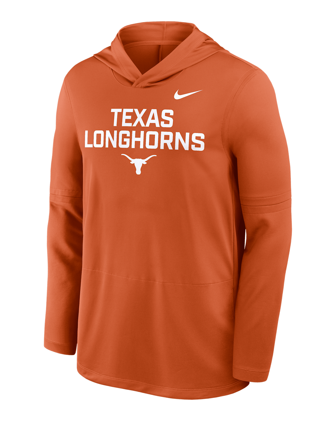 Texas Sideline Men's Nike Dri-FIT College Long-Sleeve Hooded Top - Burnt Orange