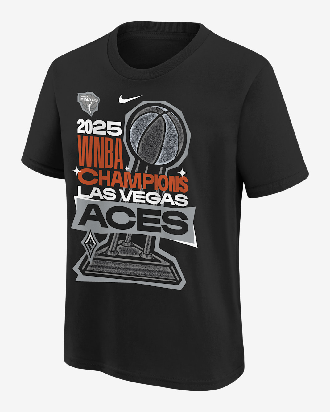 Playera de vestidores Nike de la WNBA para niños talla grande Las Vegas Aces - Negro
