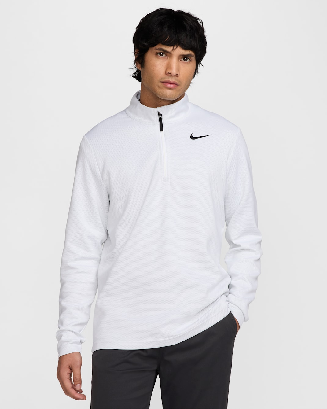 Nike Victory Men's Dri-FIT 1/2-Zip Golf Top - White/Pure Platinum/Black