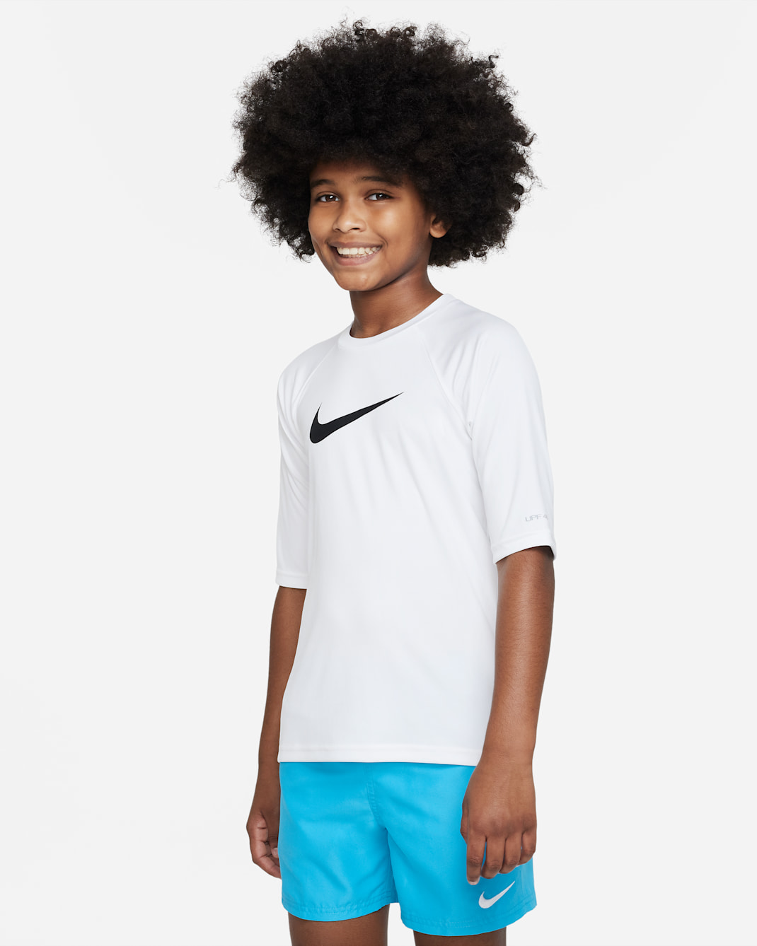 Nike Dri-FIT Big Kids' (Boys') Short-Sleeve Hydroguard - White