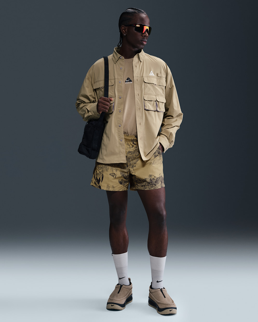 Nike ACG 'Reservoir Goat' herenshorts met print - Parachute Beige/College Grey/Summit White
