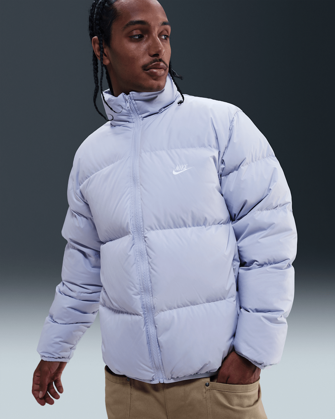Nike Sportswear Club Men's Therma-FIT Puffer Jacket - Ghost/White