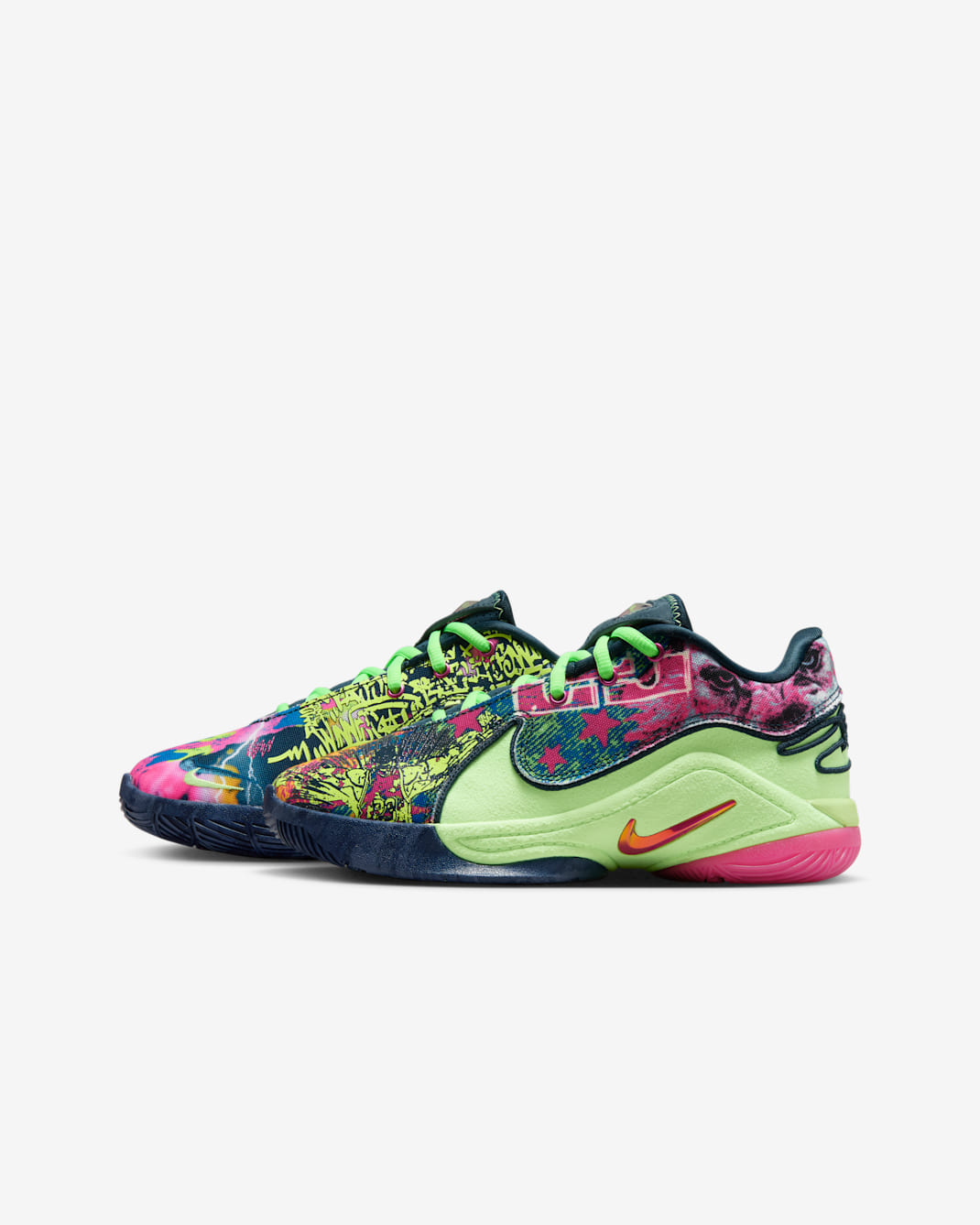 LeBron XXII Big Kids' Basketball Shoes - Blustery/Ghost Green/Diffused Blue/Fireberry
