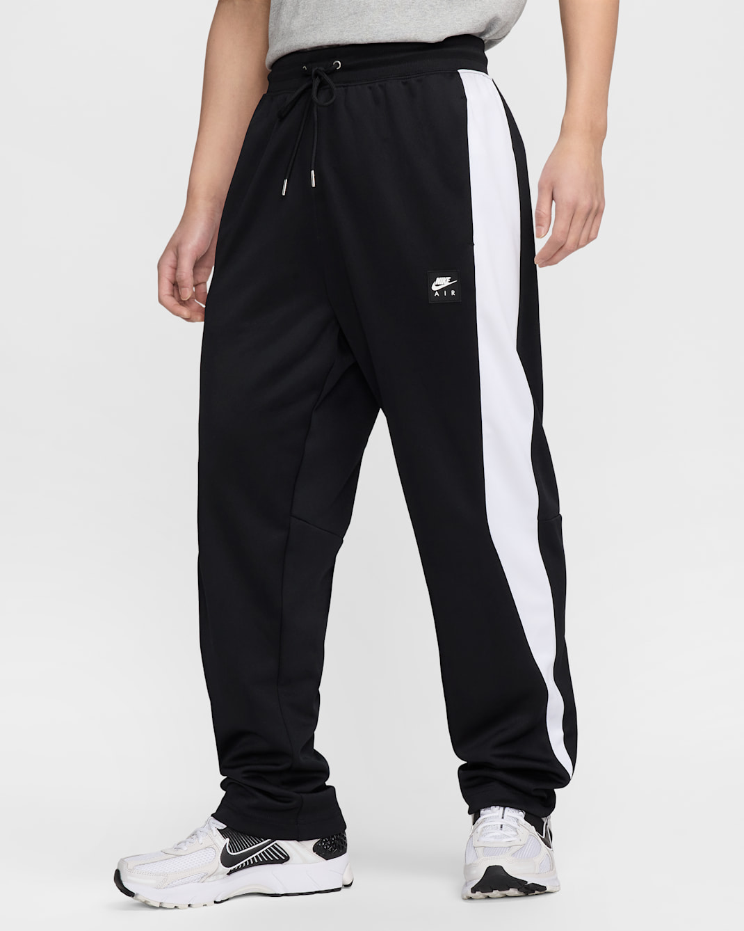 Nike Air Men's Poly-Knit Track Pants - Black/White/White