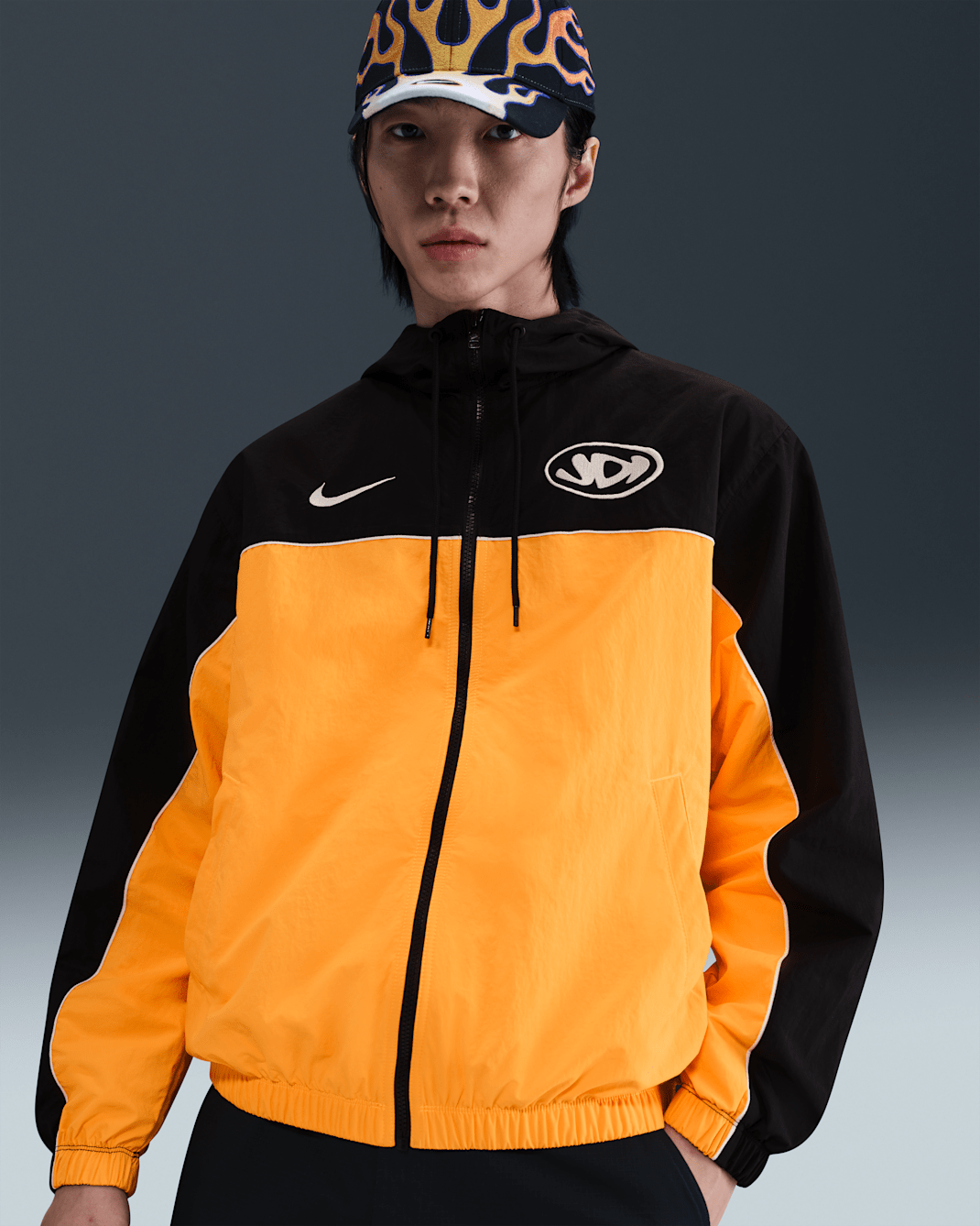 เสื้อแจ็คเก็ตมีฮู้ดผู้ชาย Nike Club - Sundial/ดำ/ขาว
