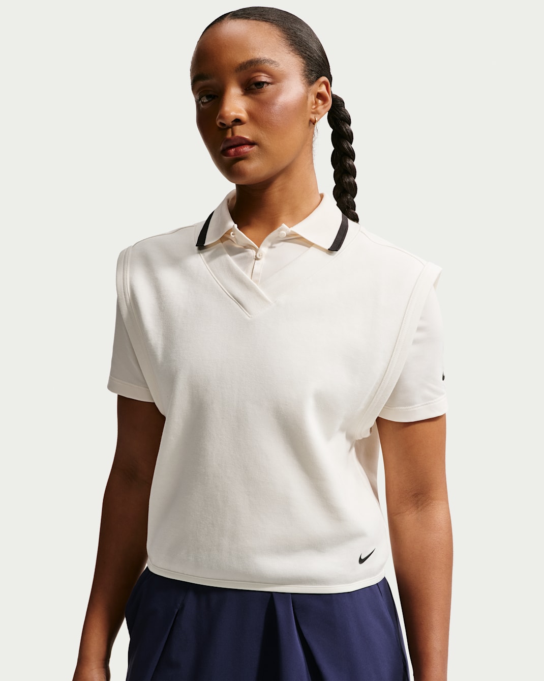 Nike Women's V-Neck Golf Gilet - Sail/Black