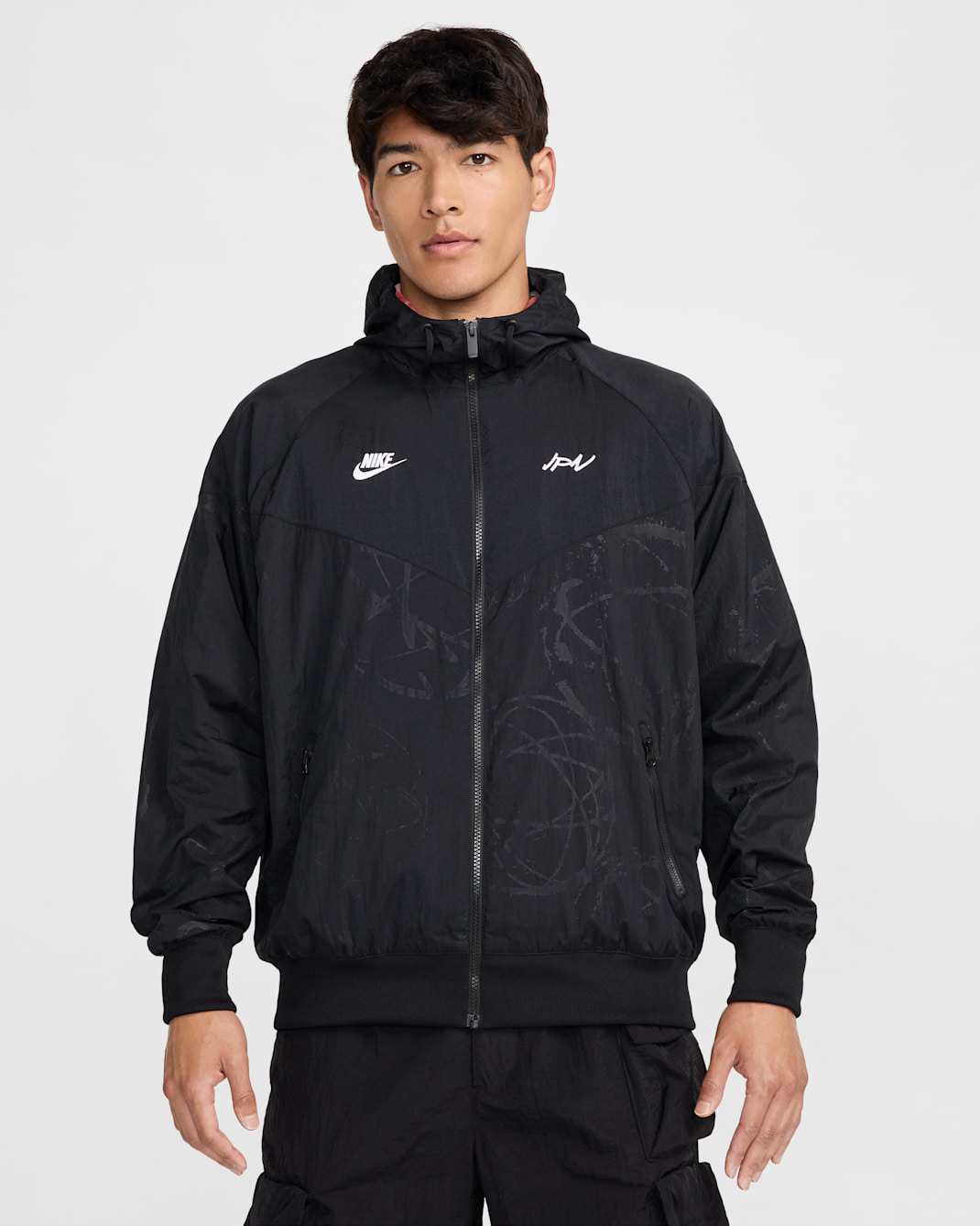 Japan Windrunner Men's Nike Breaking Woven Jacket - Black/Black/White