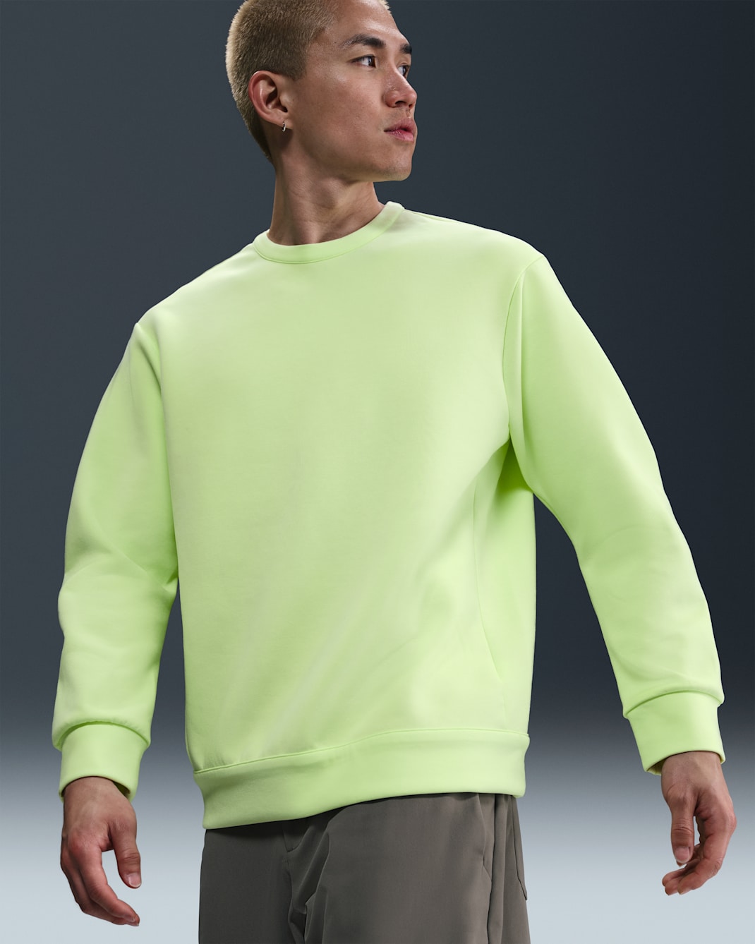 Nike 24.7 ImpossiblySoft Men's Dri-FIT Crew - Barely Volt/Volt Ice