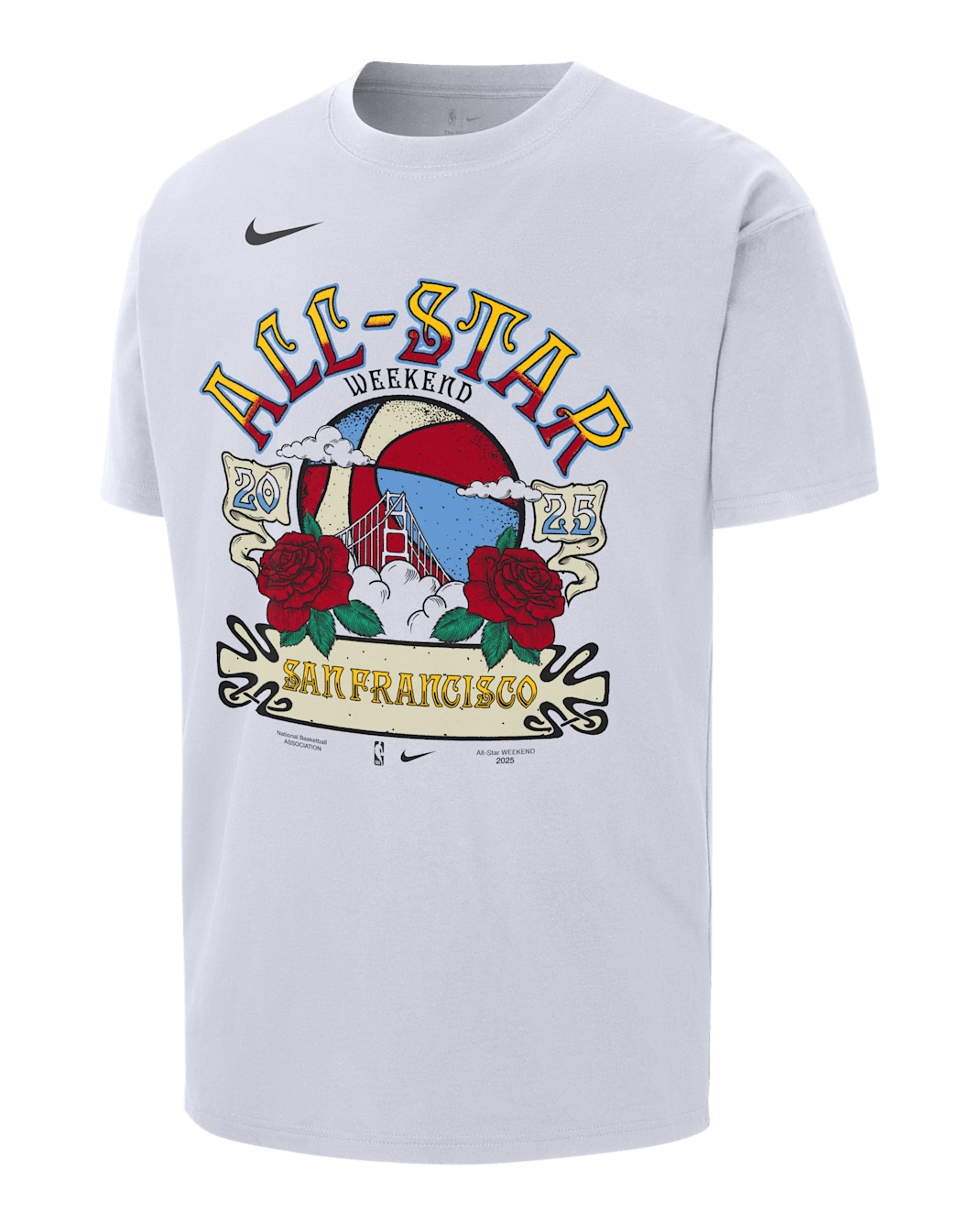 Playera Nike de la NBA Max90 para hombre 2025 All-Star Weekend - Blanco