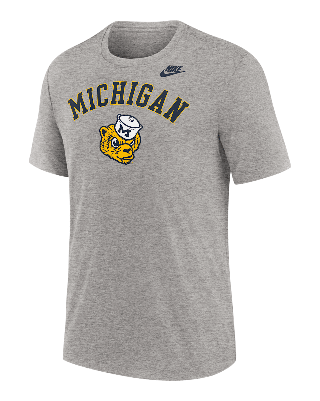Michigan Legacy Arch Men's Nike College T-Shirt - Dark Grey Heather