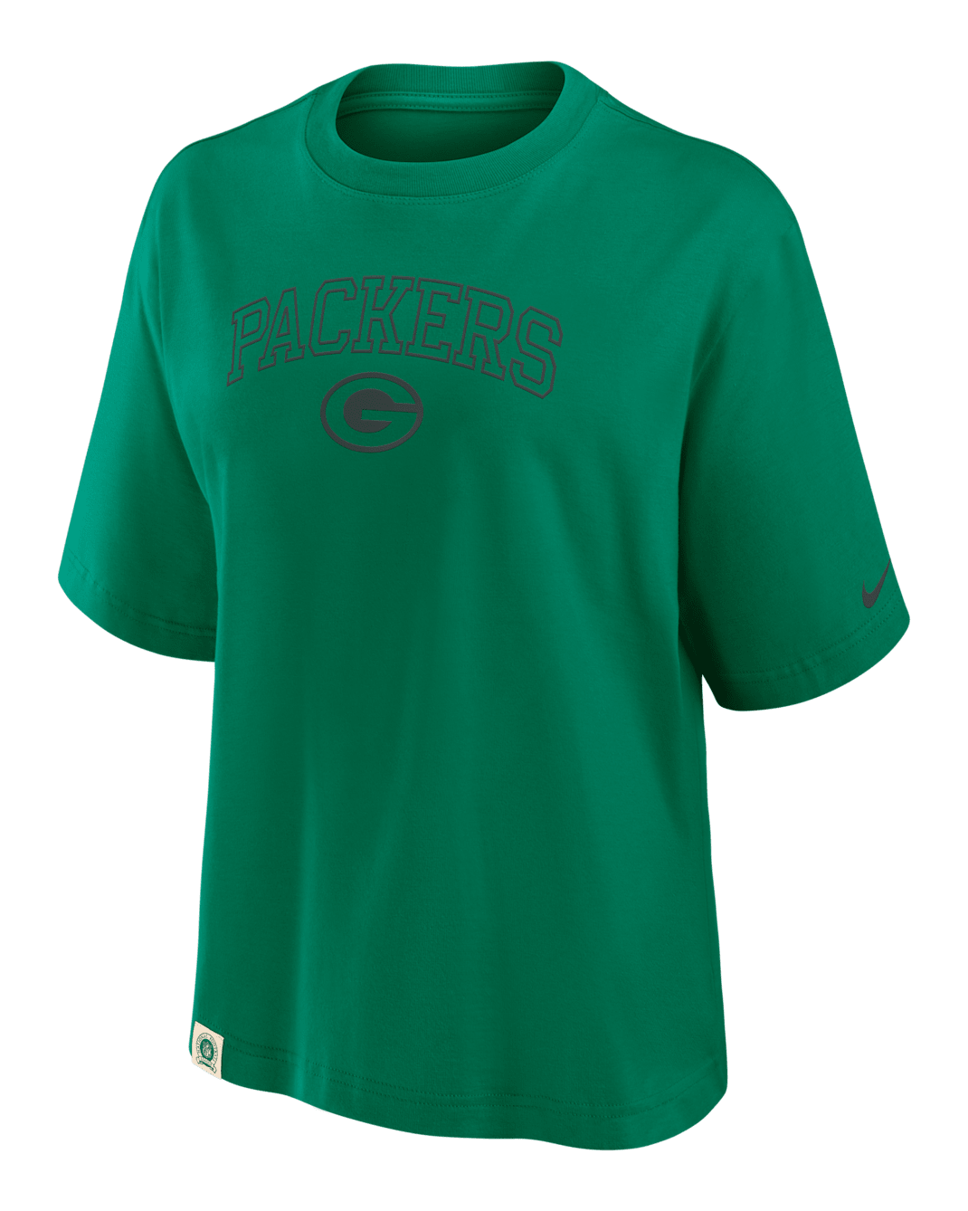 Green Bay Packers Arch Boxy Women's Nike NFL T-Shirt - Malachite