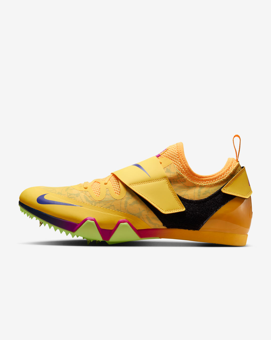 Spikes para salto y atletismo Nike Pole Vault Elite - Limón pulso/Hielo volt/Morado vivo/Explosión índigo
