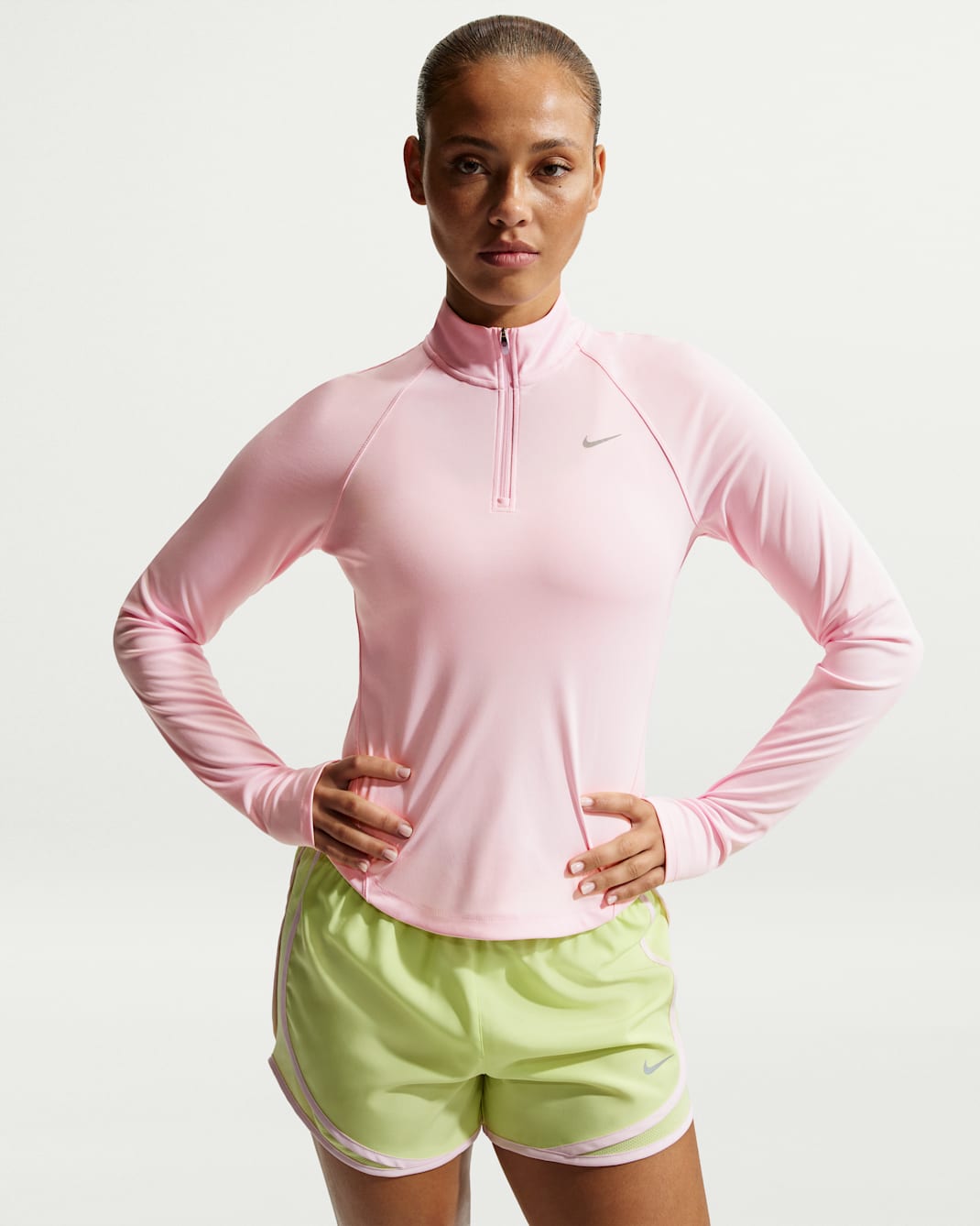 Nike Tempo Camiseta de running Dri-FIT con cremallera de 1/4 - Mujer - Pink Foam