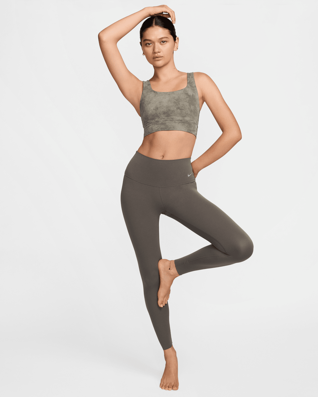 Nike Zenvy Women's High-Waisted Full-Length Leggings - Ironstone/Black