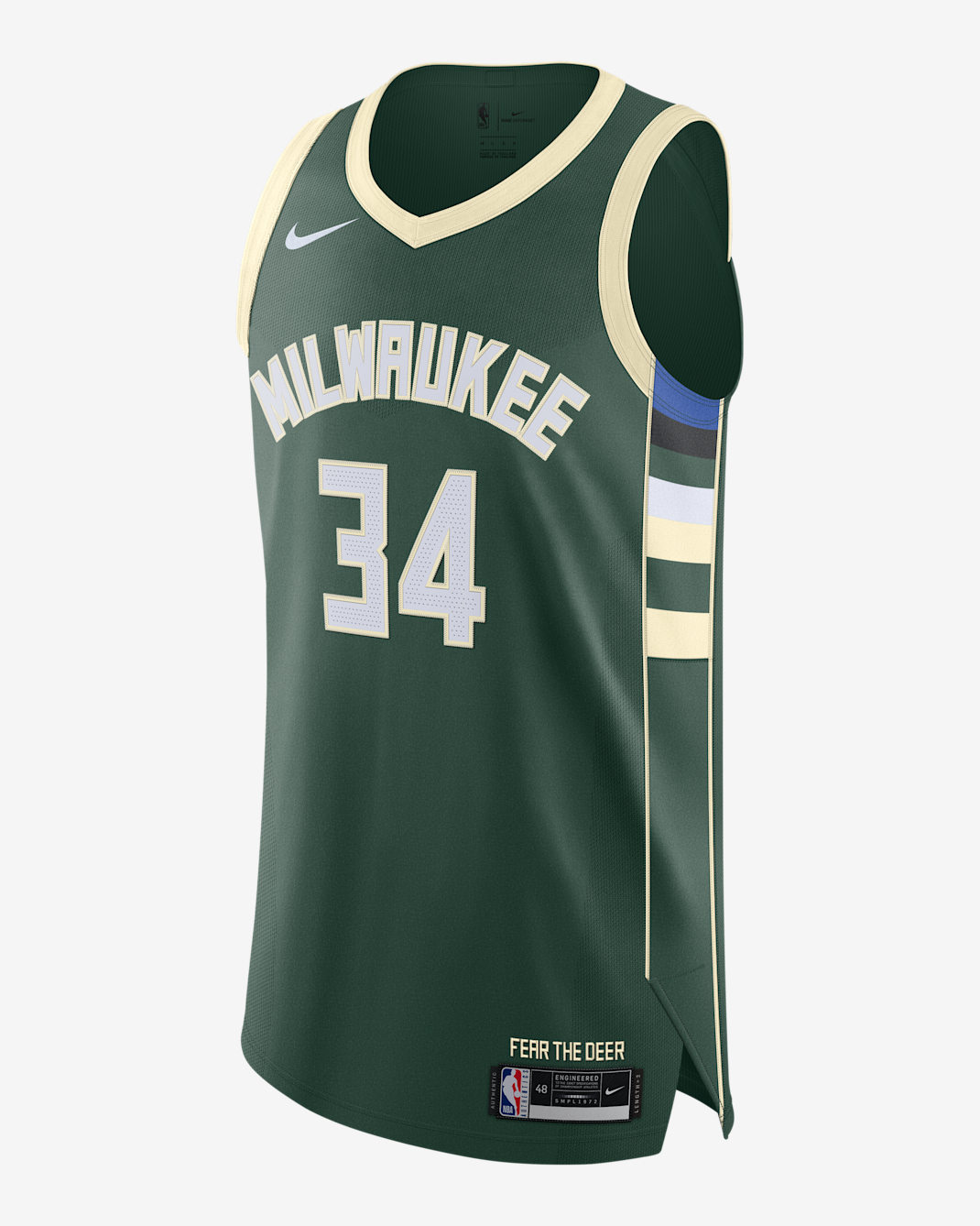 Jersey Nike de la NBA Authentic para hombre Giannis Antetokounmpo Bucks Icon Edition 2020 - Abeto