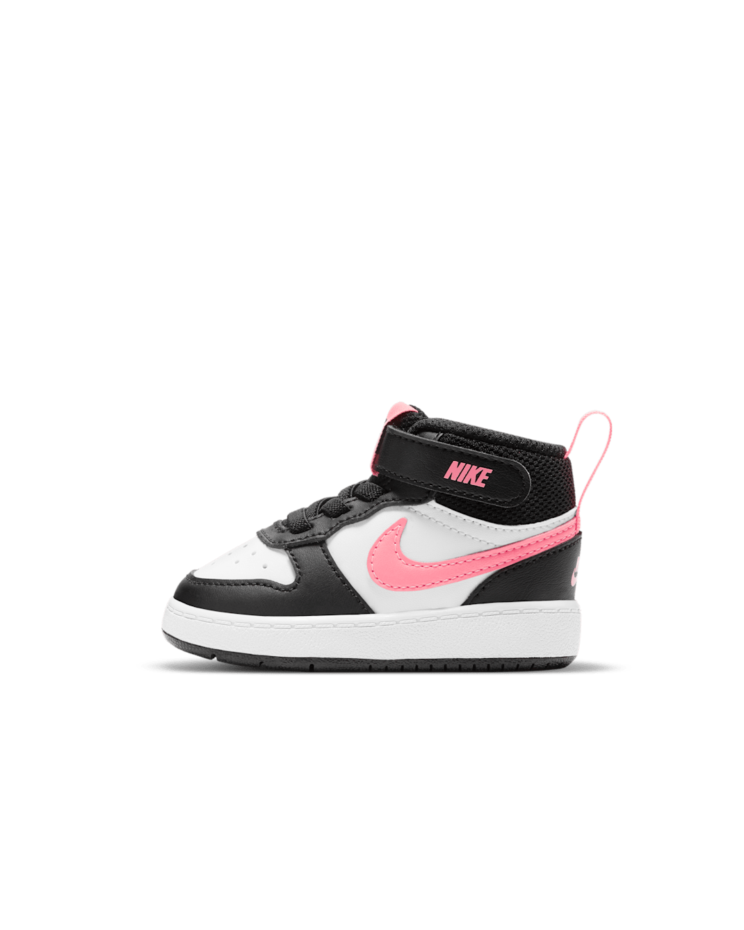 Nike Court Borough Mid 2 Baby/Toddler Shoes - Black/White/Sunset Pulse
