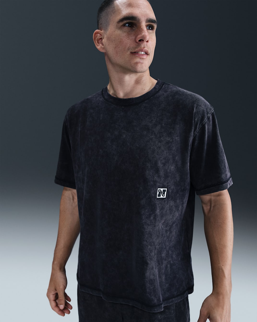 Nike Gym Heritage Parte de arriba de entrenamiento de manga corta Dri-FIT - Hombre - Negro/Negro