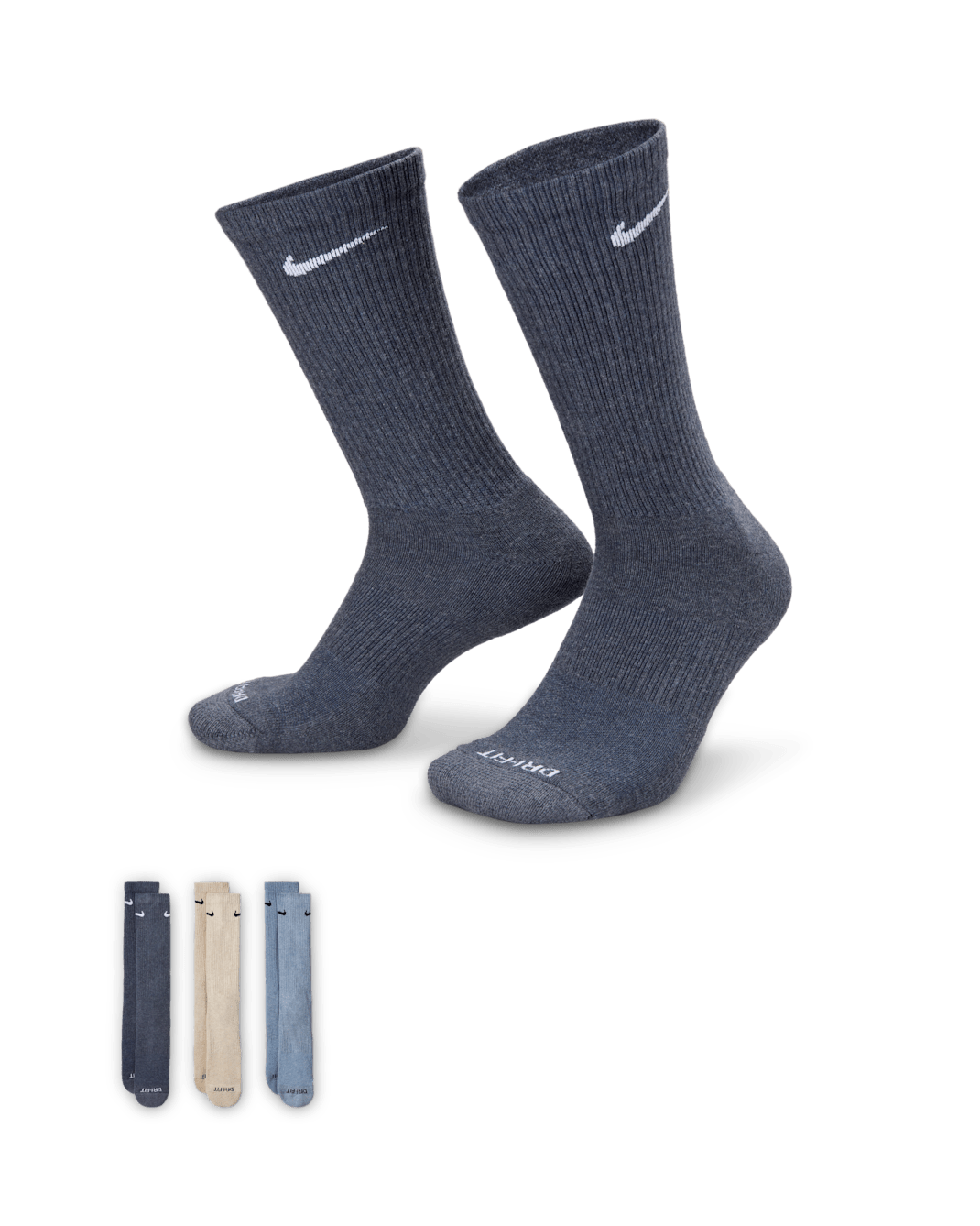 Nike Everyday Plus Cushioned Training Crew Socks (3 Pairs) - Multi-Color