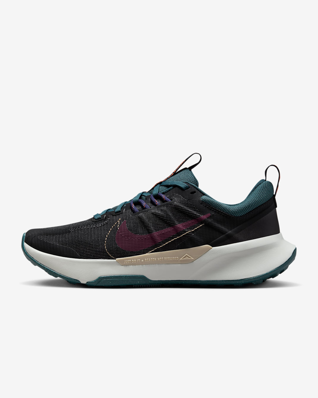 Tenis de trail running para mujer Nike Juniper Trail 2 Next Nature - Negro/Jungla intenso/Morado tinta/Castaña noche