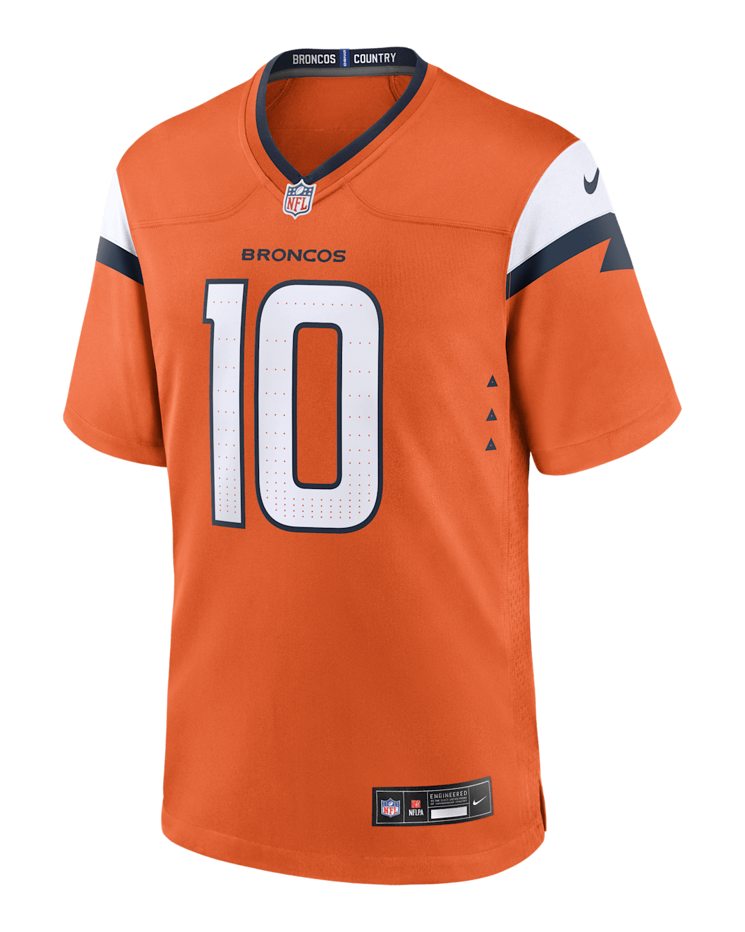 Bo Nix Denver Broncos Men's Nike NFL Game Football Jersey - Orange