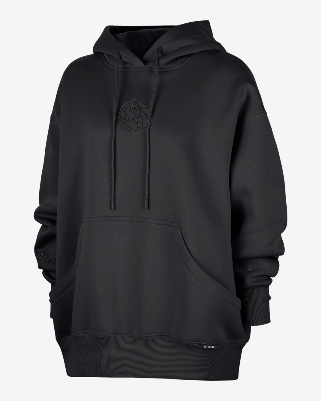 Sudadera con gorro Phoenix Fleece Nike de la NBA premium Dallas Mavericks City Edition - Mujer - Negro