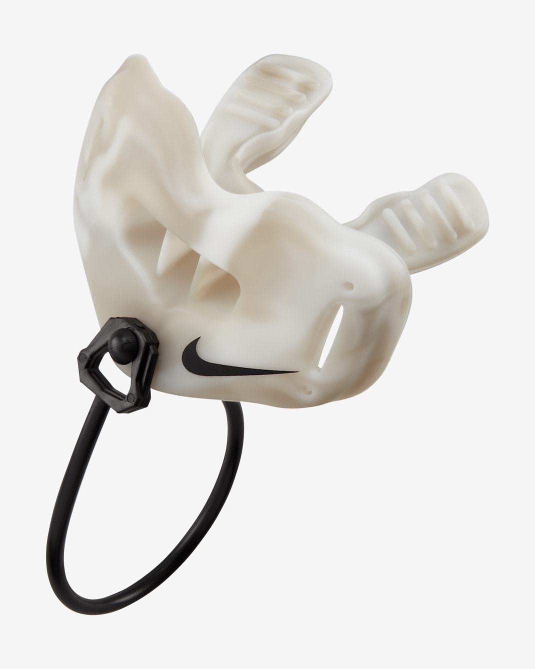 Protector bucal con protección de labios para niños Nike Alpha - Blanco/Negro