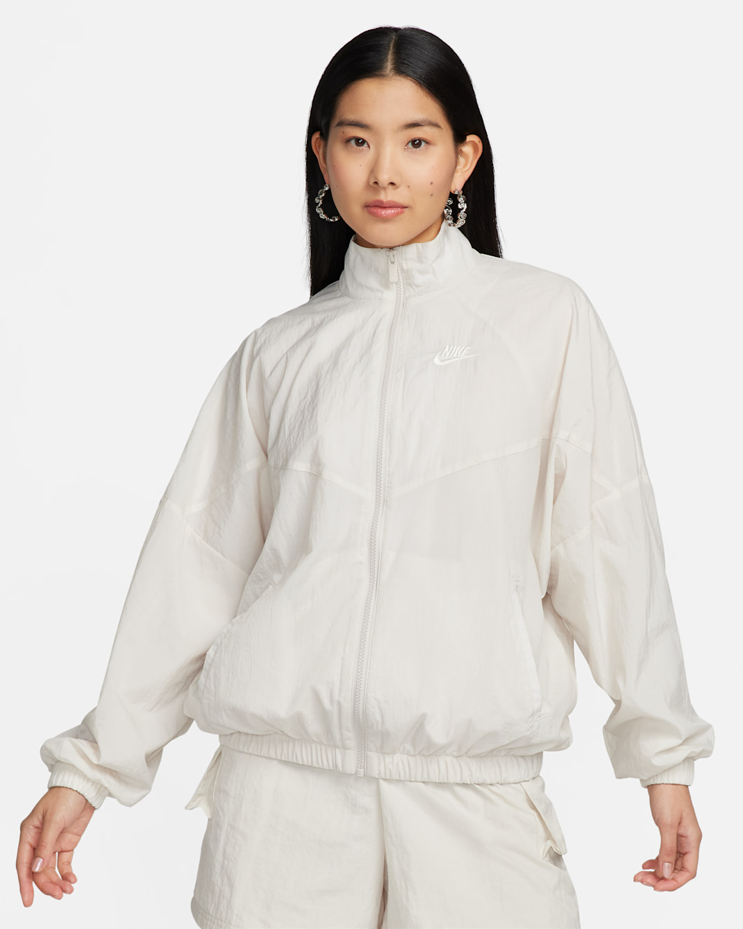 Nike Sportswear Essential Windrunner Women's Woven Jacket - Light Orewood Brown/Light Orewood Brown/Sail