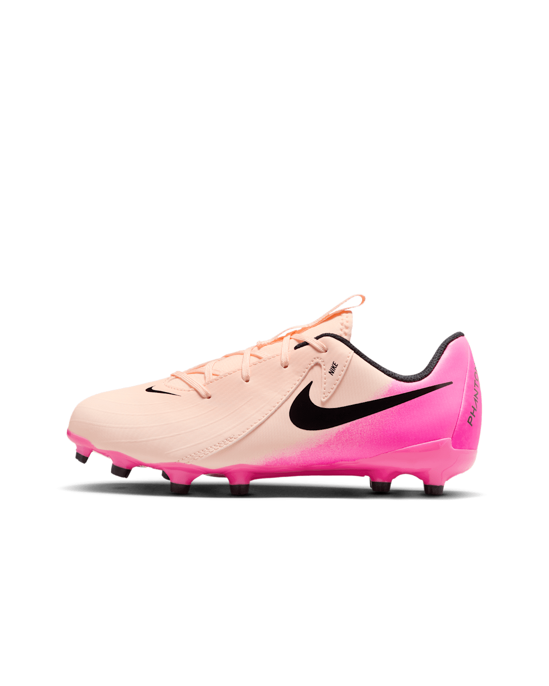 Ποδοσφαιρικά παπούτσια χαμηλού προφίλ MG Nike Jr. Phantom GX 2 Academy για μικρά/μεγάλα παιδιά - Crimson Tint/Pink Blast/Μαύρο