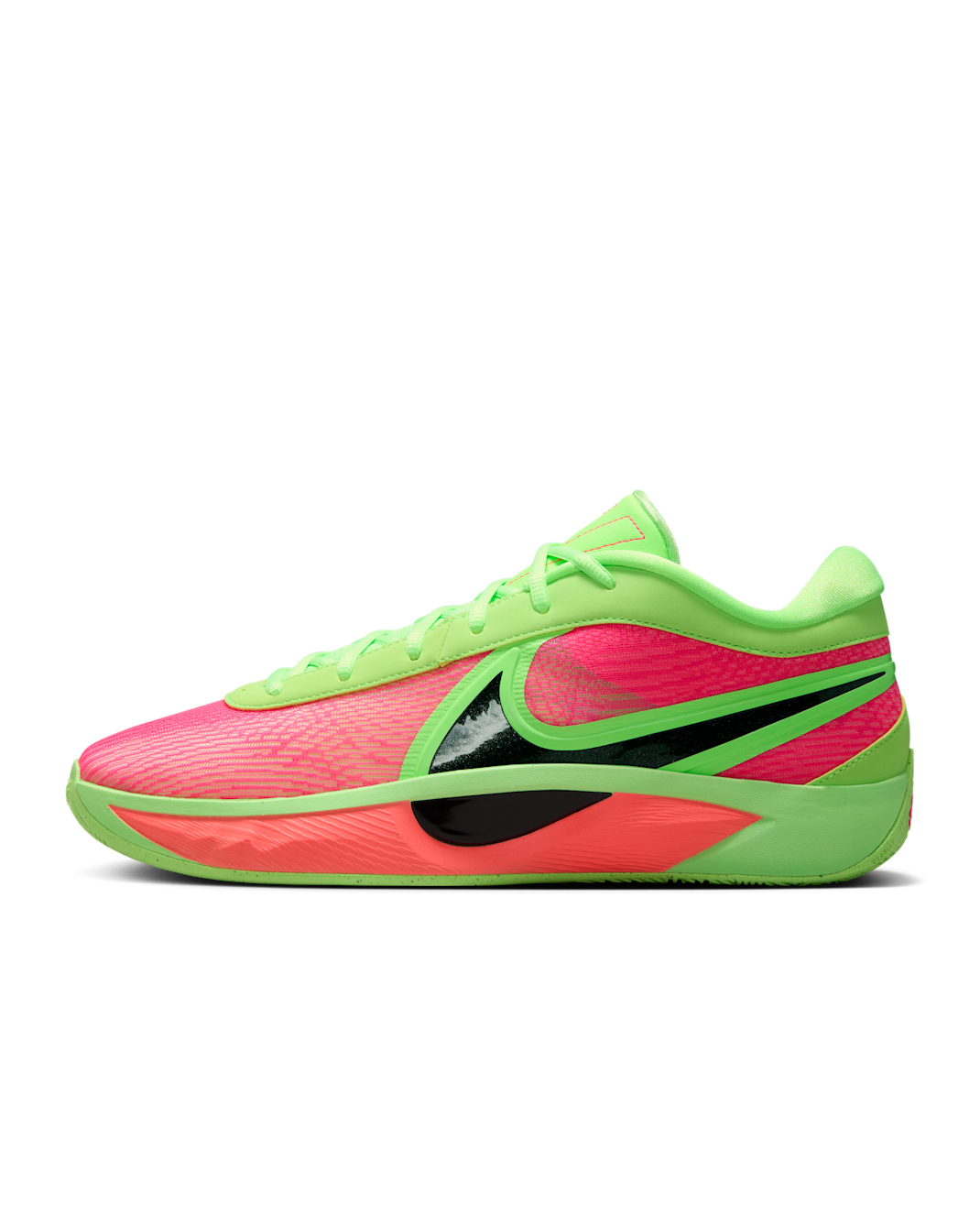 Giannis Freak 6 Basketball Shoes - Lime Blast/Hyper Pink/Pure Platinum/Metallic Silver
