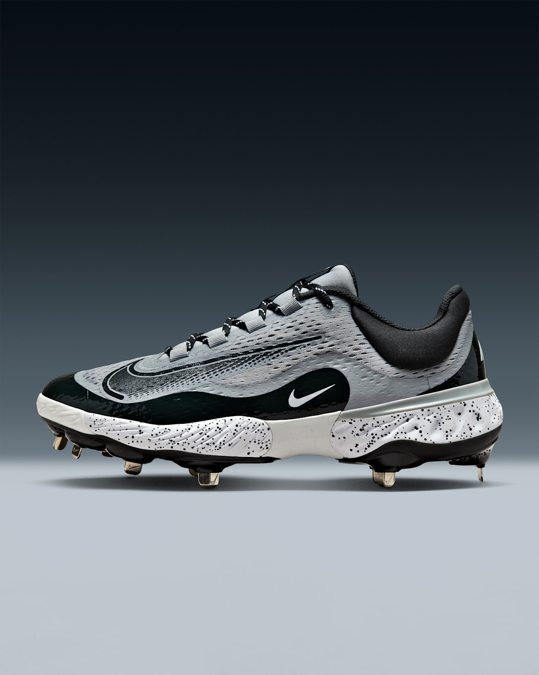 Nike Alpha Huarache Elite 4 Low Men's Baseball Cleats - Wolf Grey/White/Dark Smoke Grey