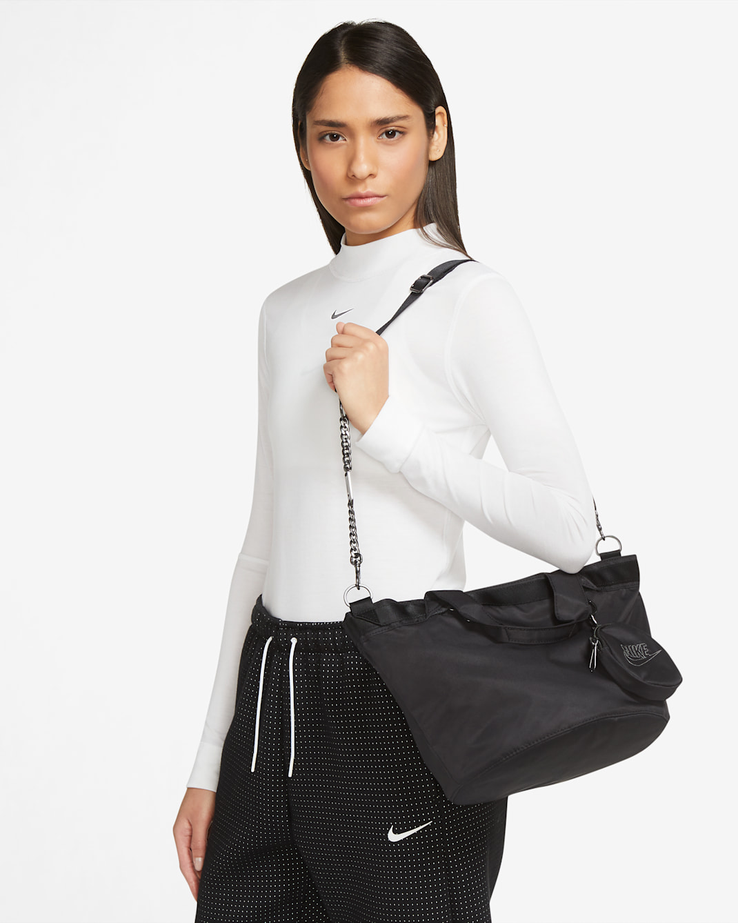Nike Sportswear Futura Luxe Women's Tote (10L) - Black/Black/Light Smoke Grey
