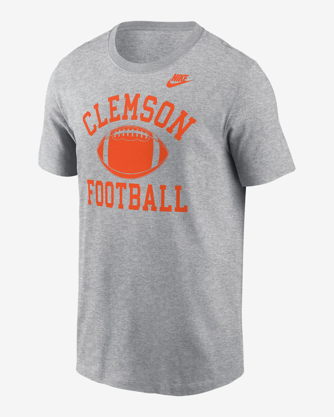 Playera universitaria Nike para hombre Clemson Legacy Football Icon - Gris jaspeado