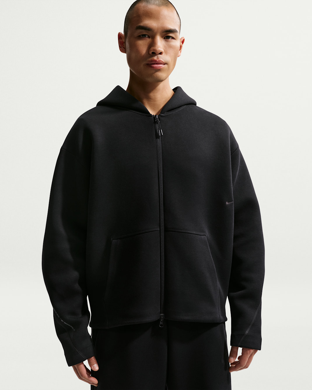 Nike Tech Men's Fleece Full-Zip Hoodie - Black/Black
