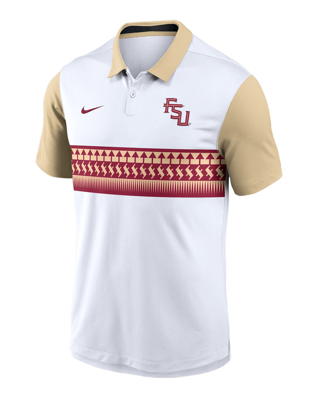 Florida State Athletic Prep Vapor Alt Logo Men's Nike Dri-FIT College Polo - White