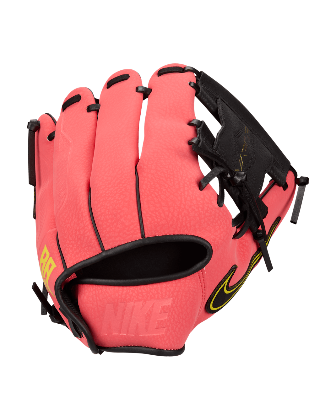 Nike Vapor "Ronald Acuña Jr." Big Kids' Right-Handed Fielding Mitt - Bright Crimson/Black