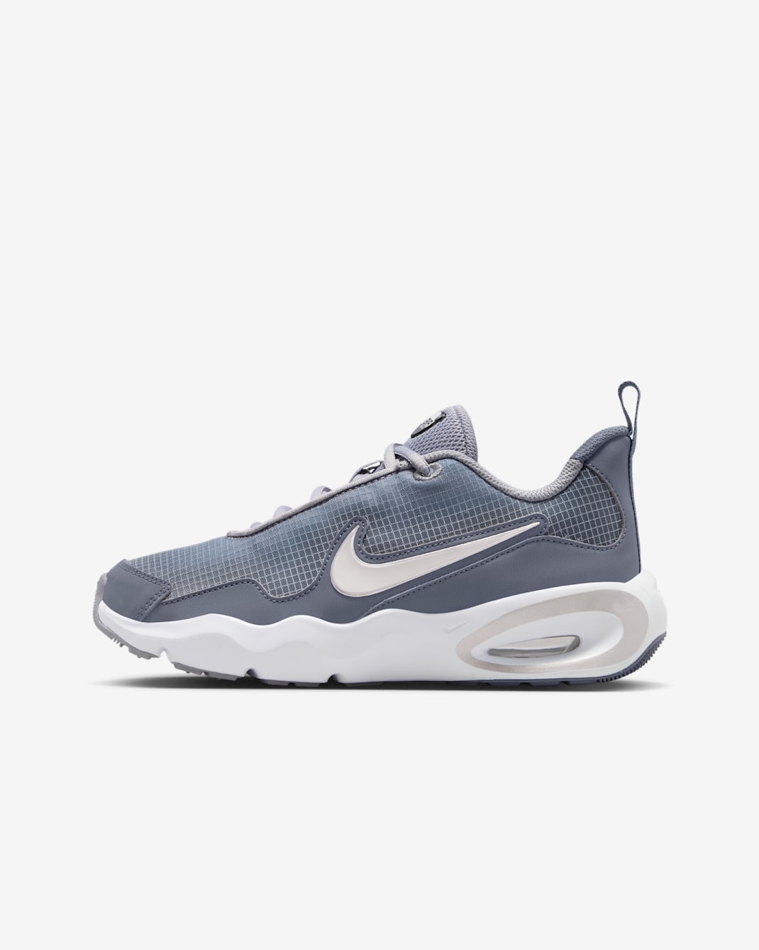 Tenis para niños grandes Nike Air Max Nova - Gris cemento/Carbón claro/Fantasma/Plata metalizado