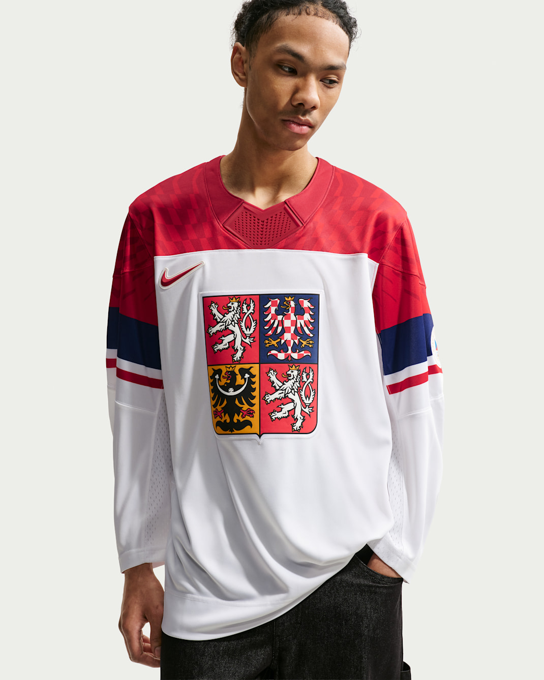 Maglia da hockey Nike "Team Czech Republic" – Uomo - Bianco