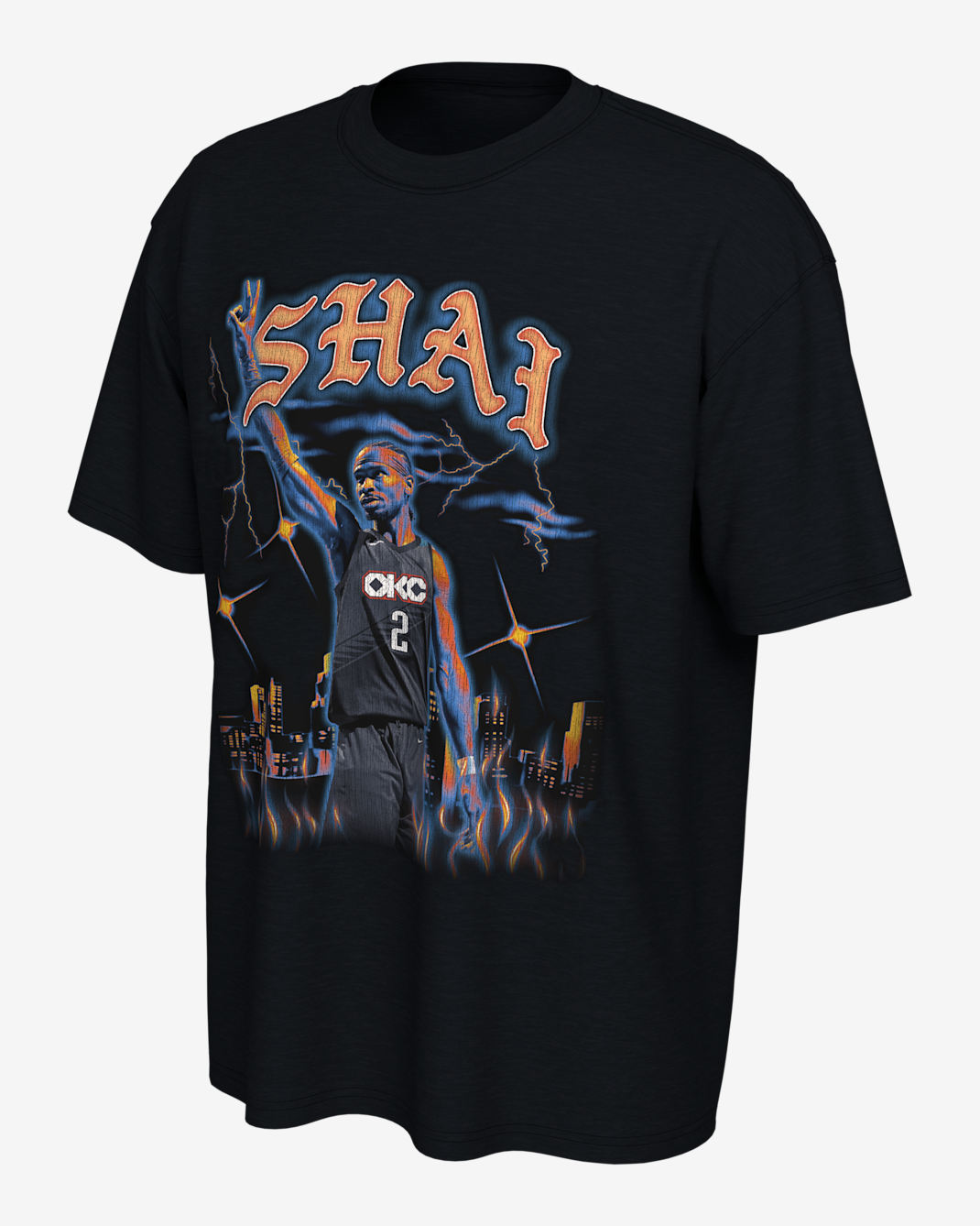 Playera Nike de la NBA Shai Gilgeous-Alexander Oklahoma City Thunder City Edition - Negro