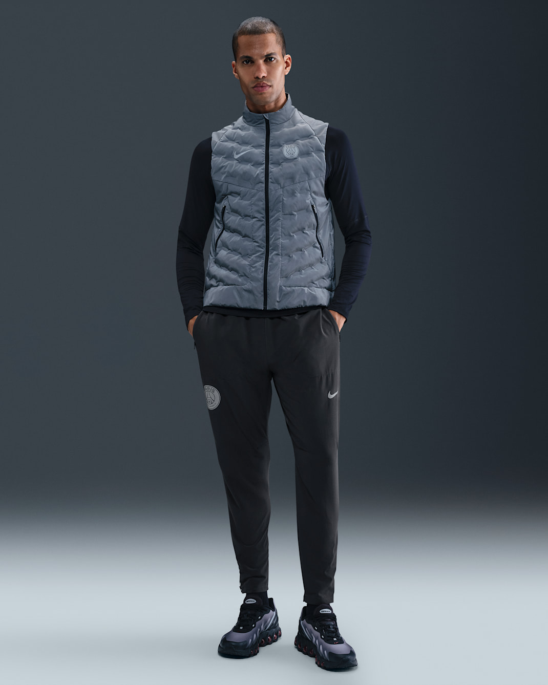Paris Saint-Germain Phenom Elite Nike Dri-FIT Fußballhose aus Webmaterial (Herren) - Anthracite/Particle Grey