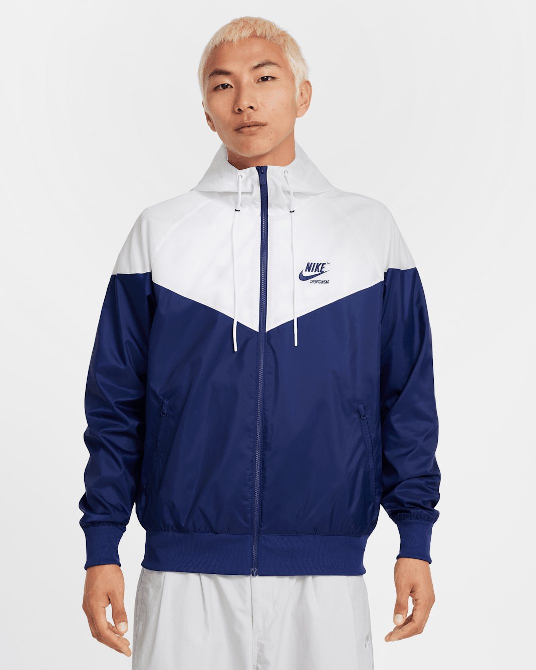 Nike Windrunner Men's Woven Lined Jacket - White/Blue Void/Blue Void
