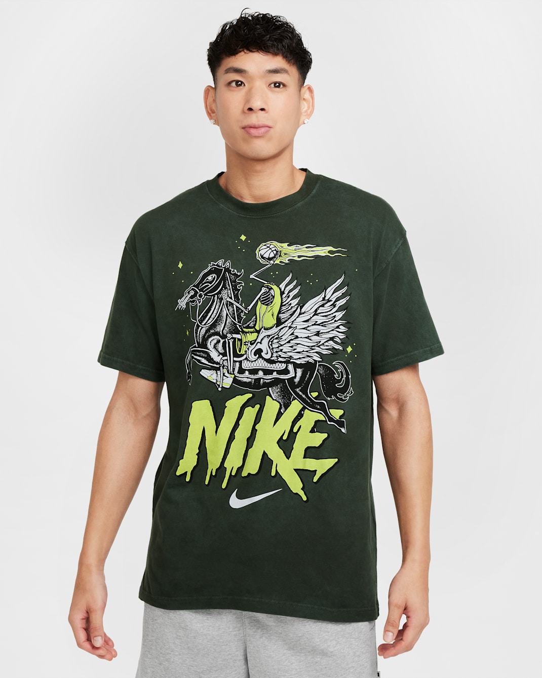 Playera de básquetbol Max90 para hombre Nike - Secuoya