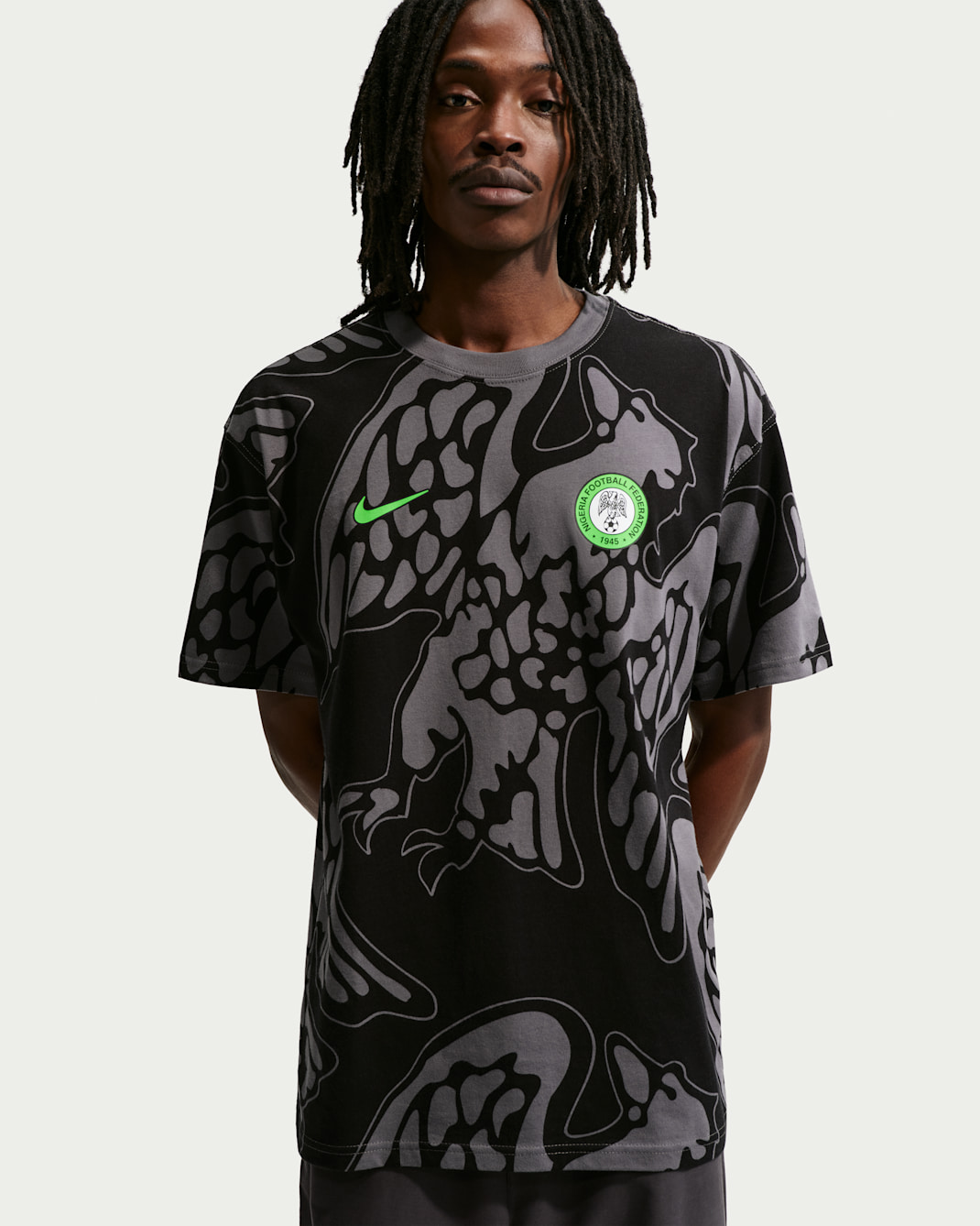 Playera de fútbol Nike para hombre Nigeria - Gris hierro