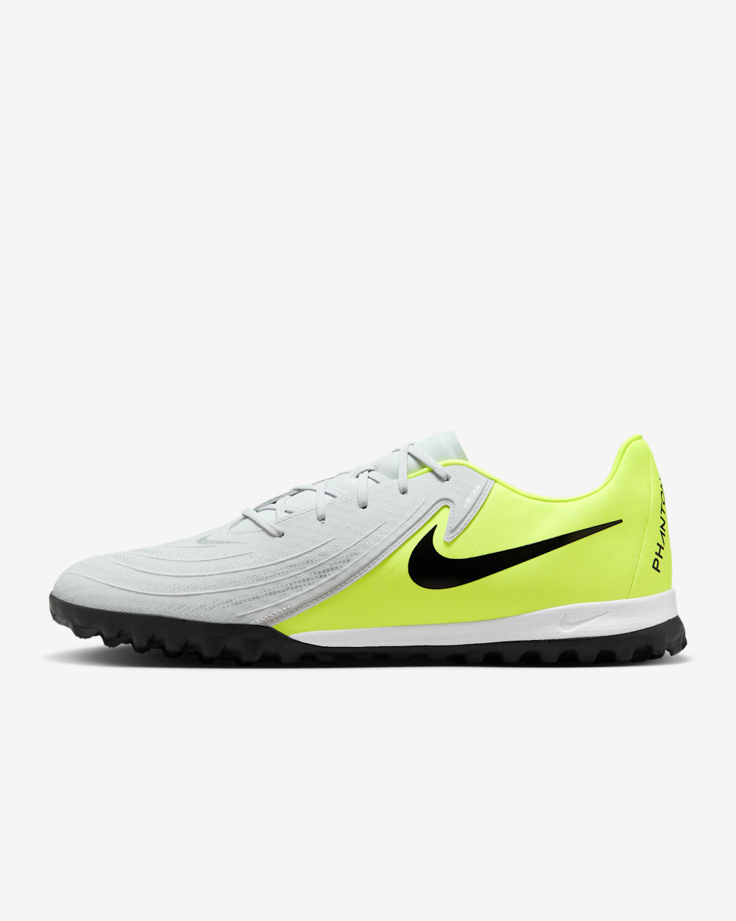 Nike Phantom GX 2 Academy TF Low-Top Fußballschuh - Metallic Silver/Volt/Schwarz